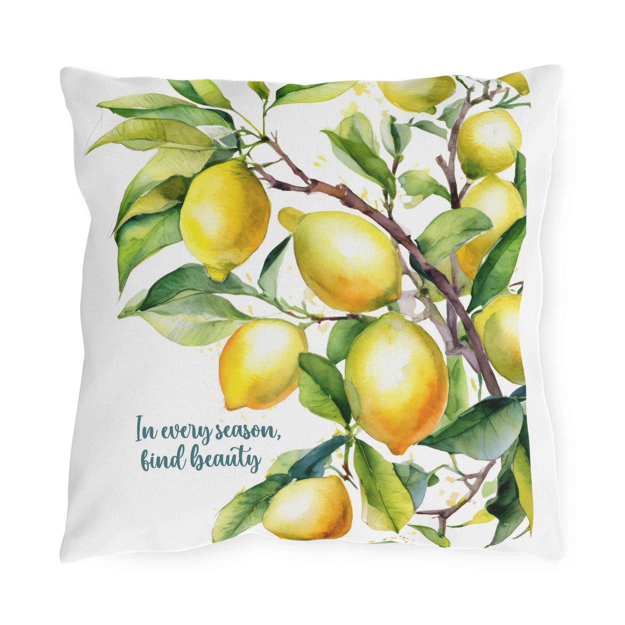 Decorative Indoor/outdoor Throw Pillow in Every Season Find Beauty Lemon Tree-1