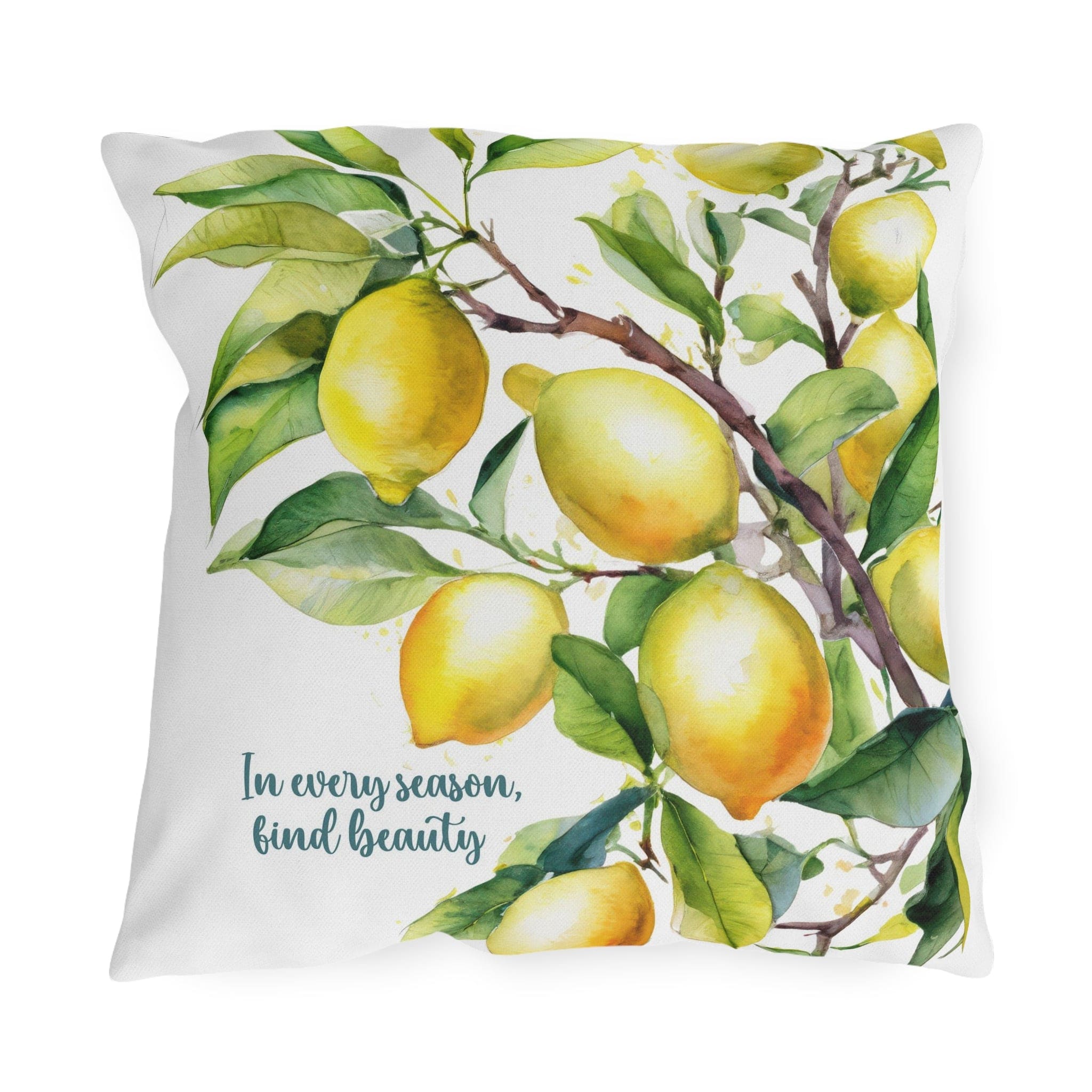 Decorative Indoor/outdoor Throw Pillow in Every Season Find Beauty Lemon Tree-3