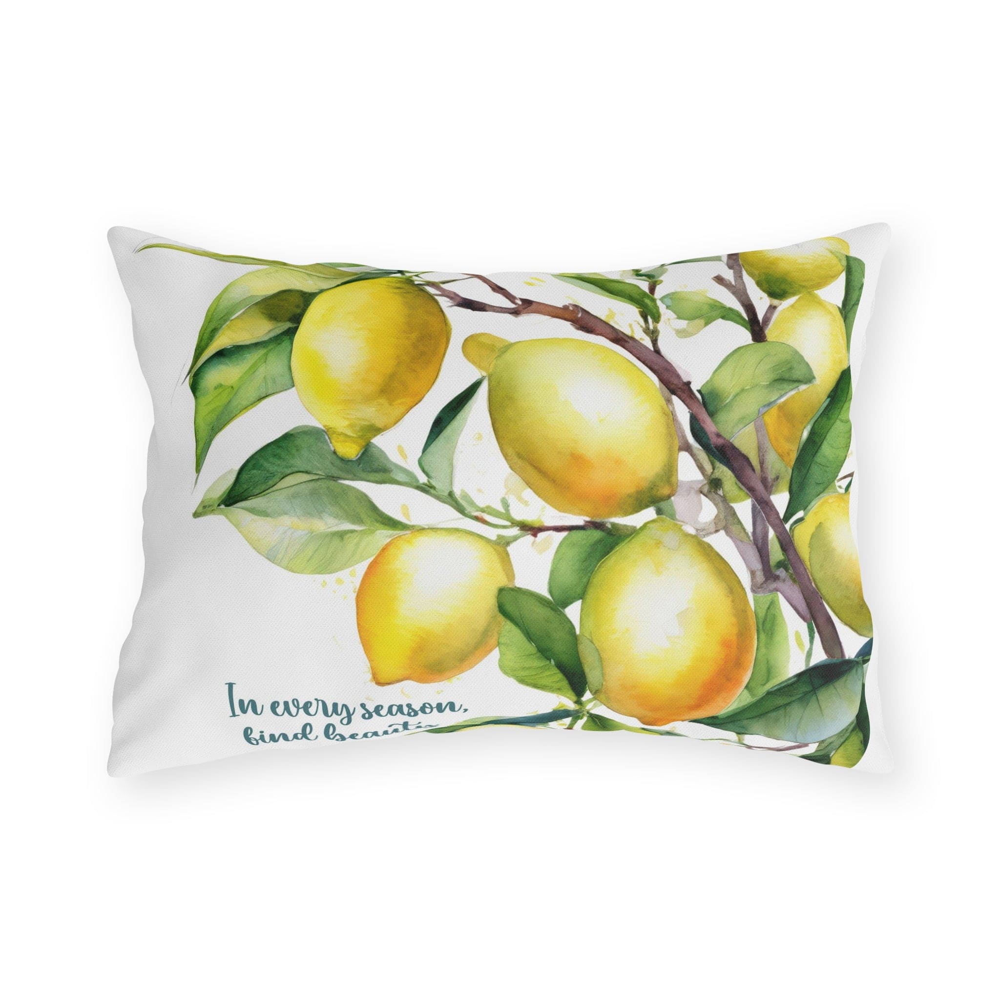 Decorative Indoor/outdoor Throw Pillow in Every Season Find Beauty Lemon Tree-2