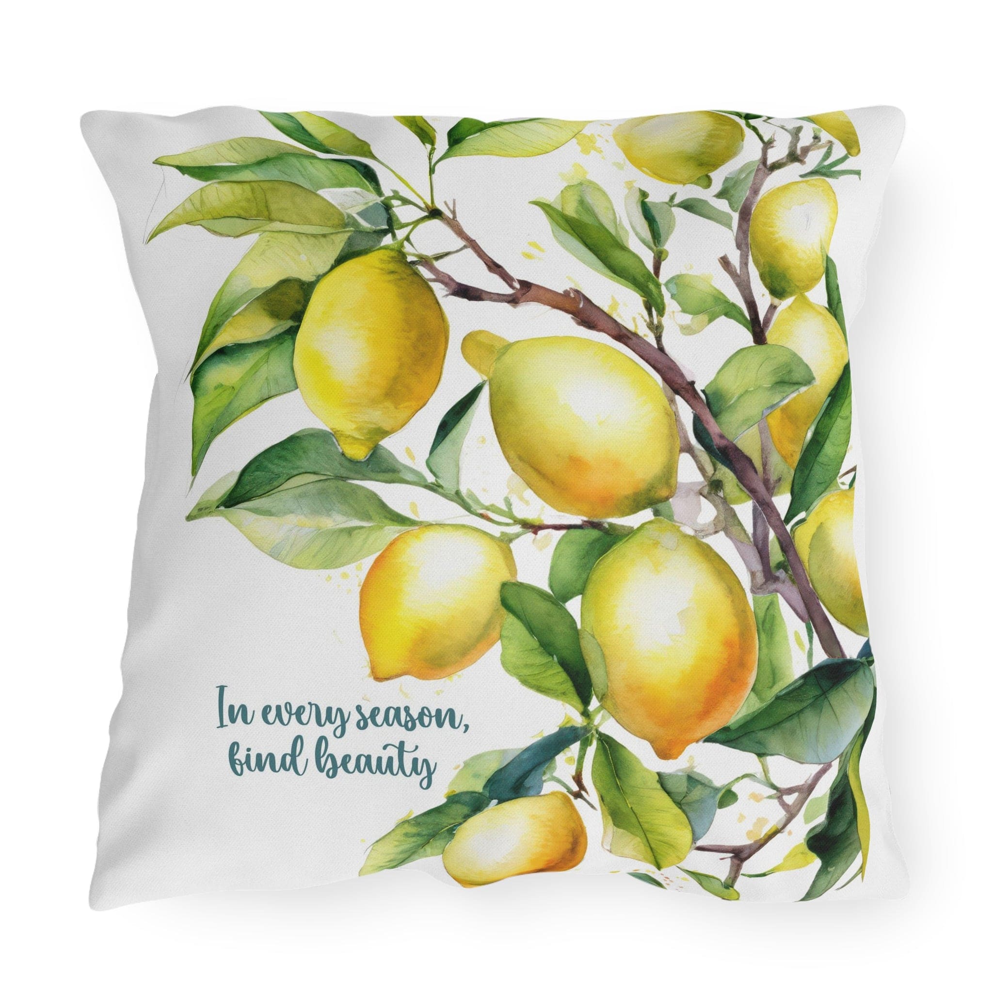 Decorative Indoor/outdoor Throw Pillow in Every Season Find Beauty Lemon Tree-0
