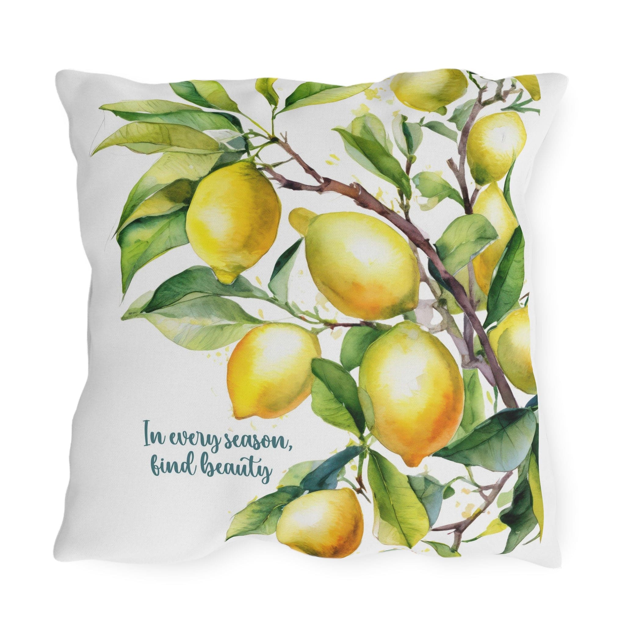 Decorative Indoor/outdoor Throw Pillow in Every Season Find Beauty Lemon Tree-4